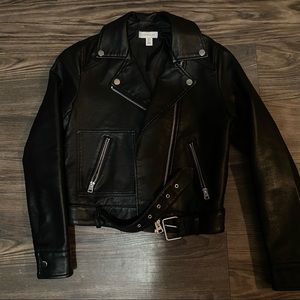 Topshop Leather Biker Jacket